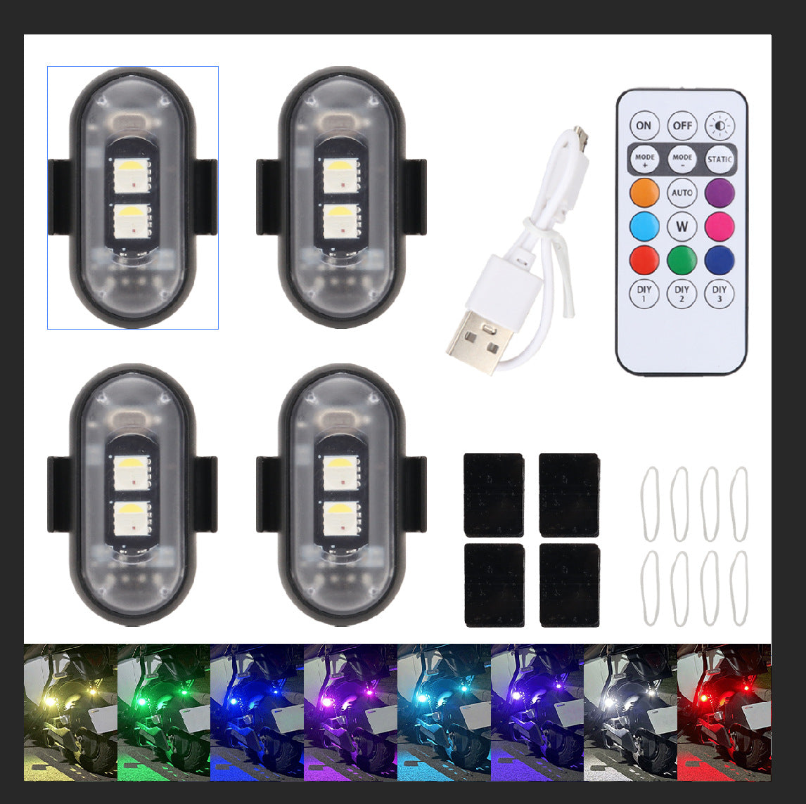 Wireless remote control multi-mode LED light