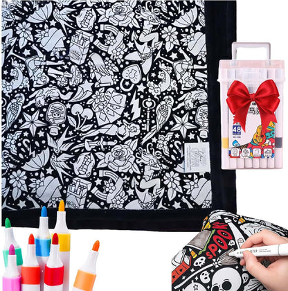 DIY Coloring Blanket With Markers