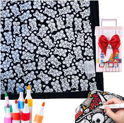 DIY Coloring Blanket With Markers