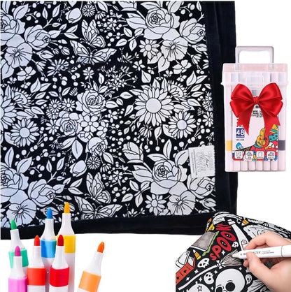 DIY Coloring Blanket With Markers
