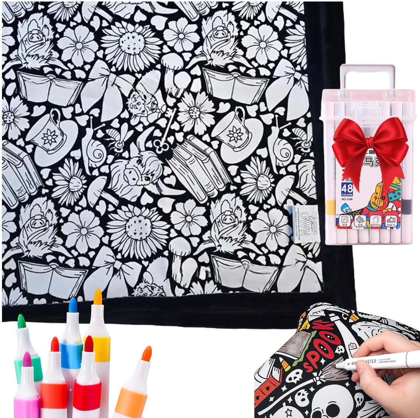 DIY Coloring Blanket With Markers