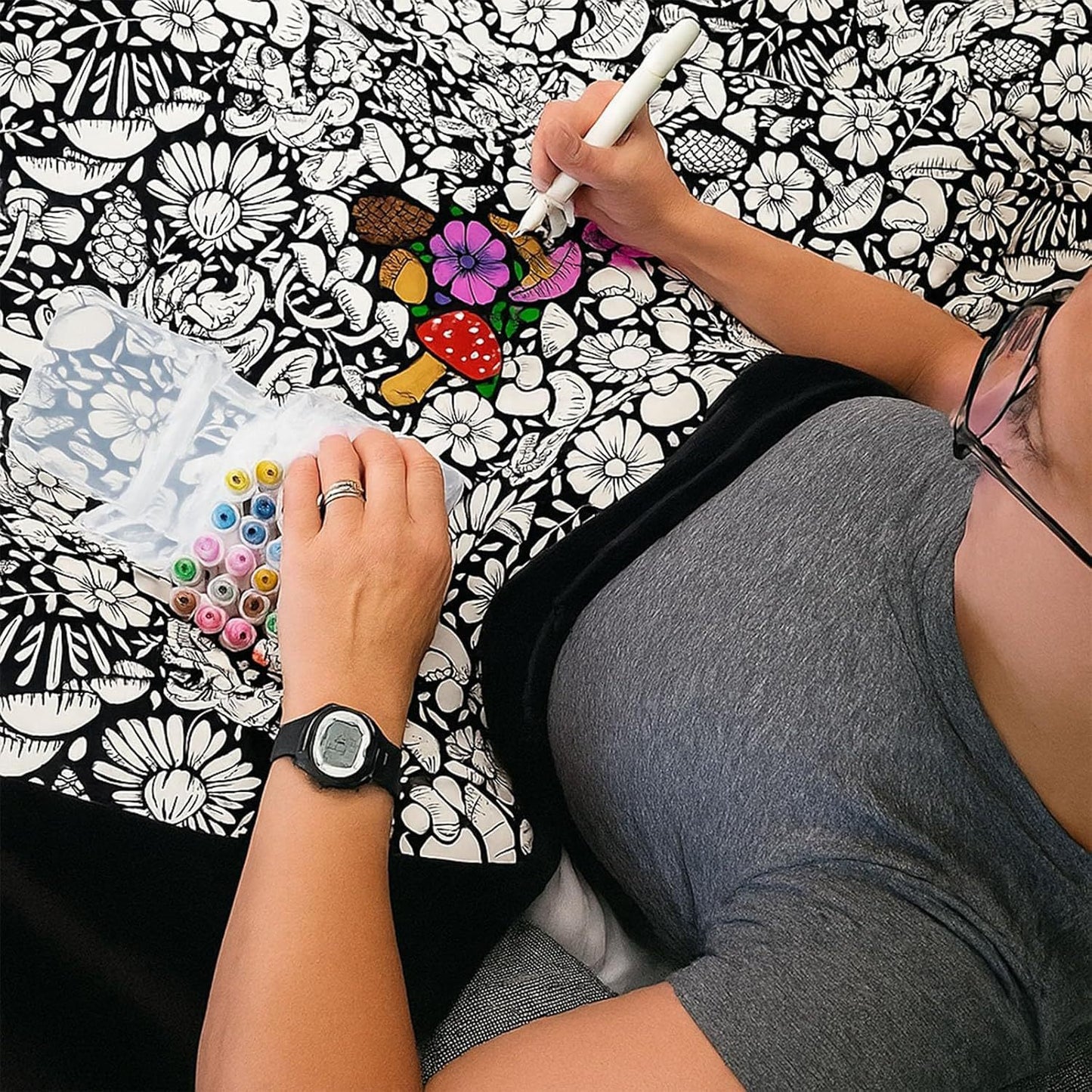 DIY Coloring Blanket With Markers