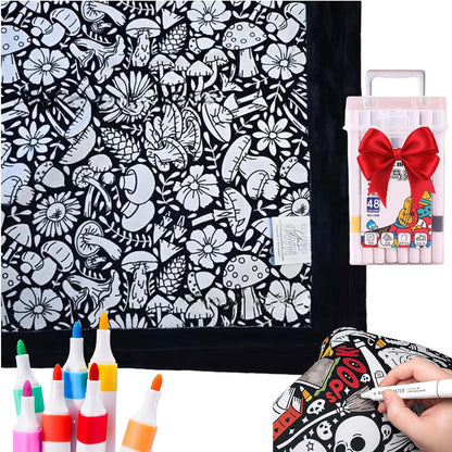 DIY Coloring Blanket With Markers