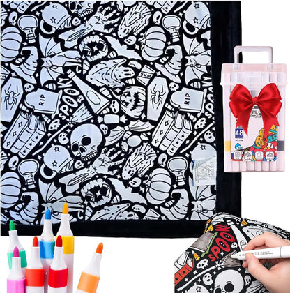 DIY Coloring Blanket With Markers